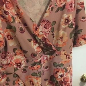 Pink Plus Size Floral Dress